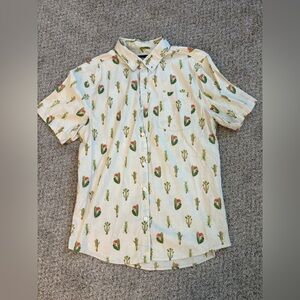 Carbon Cream Shirt with Floral Accents